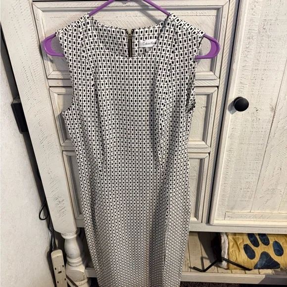 calvin klein black and silver dress Calvin Klein Sequin Cocktail Sheath Dress Black Silver Size 2 XS Small $129
